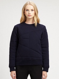 Intricate zig-zag seaming reinvents this slouchy wool sweater. RoundneckLong sleeves with banded cuffsBanded hemWoolDry cleanImportedModel shown is 5'10 (177cm) wearing US size Small. Intricate zig-zag seaming reinvents this slouchy wool sweater. RoundneckLong sleeves with banded cuffsBanded hemWoolDry cleanImportedModel shown is 5'10 (177cm) wearing US size Small.