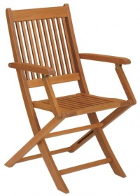 Strathwood Basics Folding Hardwood Armchair, Set of 2