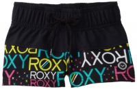 Roxy Kids Girls 2-6X Roxy Marks The Spot Print Teenie Wahine Rip Wave Boardshort, New Black, Medium