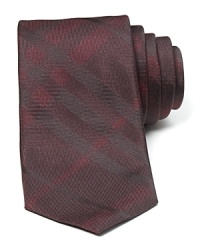 Burberry London Burgundy Tonal Check Tie Burberry London Burgundy Tonal Check Tie