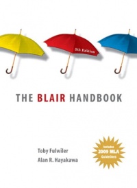 The Blair Handbook: 2009 MLA Update Editon (5th Edition) The Blair Handbook: 2009 MLA Update Editon (5th Edition)