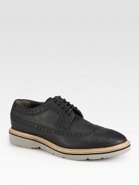 Take a step in the right direction in this exceptionally handsome lace-up design, set in perforated, vintage calfskin leather.Leather upperLeather liningMicro soleImported Take a step in the right direction in this exceptionally handsome lace-up design, set in perforated, vintage calfskin leather.Leather upperLeather liningMicro soleImported