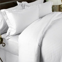 Egyptian Linens 1000-Thread-Count Egyptian Cotton 4pc 1000TC Bed Sheet Set, Full, White Damask Stripe 1000 TC Egyptian Linens 1000-Thread-Count Egyptian Cotton 4pc 1000TC Bed Sheet Set, Full, White Damask Stripe 1000 TC