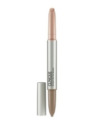 Two-in-one automatic brow pencil and pearlized highlighter duo creates a contrast and definition that give eyes a virtual lift. First, fill in and shape brows with long-wearing natural-looking pencil. Then optically ‘boost' brow arches with universal highlighter shade just below brow hairs.• Fill in brows with brow pencil using short, hair-like strokes. For a natural look, start with a light touch and build colour to desired fullness and intensity.• Apply brow highlighter along the brow bone, just under the arch of the brow and blending out toward temples. Two-in-one automatic brow pencil and pearlized highlighter duo creates a contrast and definition that give eyes a virtual lift. First, fill in and shape brows with long-wearing natural-looking pencil. Then optically ‘boost' brow arches with universal highlighter shade just below brow hairs.• Fill in brows with brow pencil using short, hair-like strokes. For a natural look, start with a light touch and build colour to desired fullness and intensity.• Apply brow highlighter along the brow bone, just under the arch of the brow and blending out toward temples.