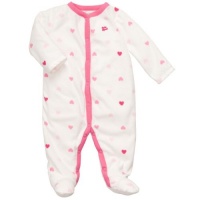 Osh Kosh Infant Girls Footed Microfleece Sleep & Play, Pink Hearts, 3M Osh Kosh Infant Girls Footed Microfleece Sleep & Play, Pink Hearts, 3M
