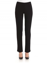 THE LOOKElastic banded waistStraight leg silhouetteTHE FITRise, about 9Inseam, about 31THE MATERIAL70% rayon/27% polyester/3% spandexCARE & ORIGINDry cleanImportedModel shown is 5'9½ (176cm) wearing US size Small. THE LOOKElastic banded waistStraight leg silhouetteTHE FITRise, about 9Inseam, about 31THE MATERIAL70% rayon/27% polyester/3% spandexCARE & ORIGINDry cleanImportedModel shown is 5'9½ (176cm) wearing US size Small.