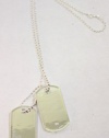 eli k Sterling Silver 925 Shot Bead Dog Tags Necklace