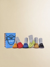 Six pairs of brightly colored loafer-printed socks, packaged in an adorable keepsake box.Cotton/Nylon/SpandexMachine washImported Six pairs of brightly colored loafer-printed socks, packaged in an adorable keepsake box.Cotton/Nylon/SpandexMachine washImported