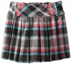 Hartstrings Girls 2-6X Toddler Yarn Dyed Pleated Skirt, Grey Plaid, 2T