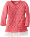Hartstrings Girls 2-6X Toddler Sweater Tunic, Pink Salmon, 2T