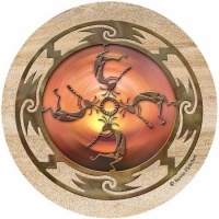 Kokopelli Circle, Set of 4 Sandstone Coasters by Thirstystone Kokopelli Circle, Set of 4 Sandstone Coasters by Thirstystone