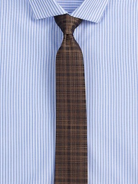 A modern check print rendered in fine Italian silk exudes a masculine look that is both polished and timeless.About 3 wideSilkDry cleanMade in Italy A modern check print rendered in fine Italian silk exudes a masculine look that is both polished and timeless.About 3 wideSilkDry cleanMade in Italy