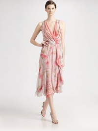 Fluttering layers of silk chiffon, in a painterly multi-print.Surplice necklineSleevelessFront drapeAsymmetrical hemlineConcealed side zipNude slip includedAbout 33 from natural waistSilkDry cleanMade in ItalyModel shown is 5'10½ (179cm) wearing US size 4. Fluttering layers of silk chiffon, in a painterly multi-print.Surplice necklineSleevelessFront drapeAsymmetrical hemlineConcealed side zipNude slip includedAbout 33 from natural waistSilkDry cleanMade in ItalyModel shown is 5'10½ (179cm) wearing US size 4.