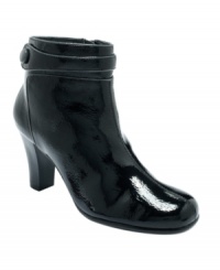 Superior style is always present. The Role Call booties by Aerosoles feature a self-covered button and strap detail around the ankle. Superior style is always present. The Role Call booties by Aerosoles feature a self-covered button and strap detail around the ankle.