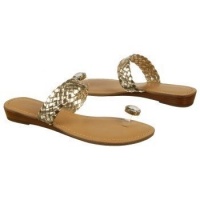 Carlos Santana Women's Turin Sandal (Light Gold, 5.5)