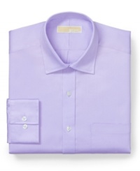Expertly-tailored and crafted with super-comfortable cotton, the detailed button-down dress shirt from Michael Kors makes a great addition to your Monday through Friday rotation. Expertly-tailored and crafted with super-comfortable cotton, the detailed button-down dress shirt from Michael Kors makes a great addition to your Monday through Friday rotation.