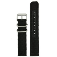 Nylon Watch Band Military Sport Strap Black Stainless Heavy Buckle 20 millimeter Nylon Watch Band Military Sport Strap Black Stainless Heavy Buckle 20 millimeter