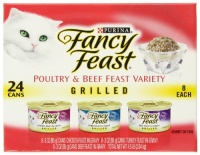 Fancy Feast Gourmet Cat Food, 3-Flavor Grilled Variety Pack (Beef, Turkey & Chicken), 3-Ounce Cans (Pack of 24) Fancy Feast Gourmet Cat Food, 3-Flavor Grilled Variety Pack (Beef, Turkey & Chicken), 3-Ounce Cans (Pack of 24)
