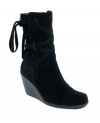 The little details add so much. The Gather All boots by Aerosoles feature crisscrossing laces that stretch up the vamp and a cushioned insole. The little details add so much. The Gather All boots by Aerosoles feature crisscrossing laces that stretch up the vamp and a cushioned insole.