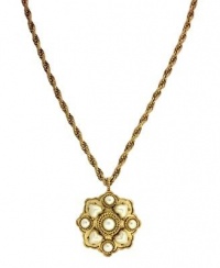 Jessica Simpson Simulated Pearl & Antique Gold 32 Pendant Necklace Jessica Simpson Simulated Pearl & Antique Gold 32 Pendant Necklace