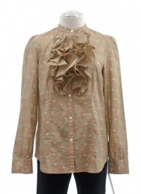 Lauren By Ralph Lauren Cotton Multicoloured Floral Print Ruffled Long Sleeve Shirt Top Medium Lauren By Ralph Lauren Cotton Multicoloured Floral Print Ruffled Long Sleeve Shirt Top Medium