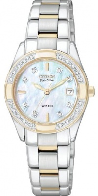 CITIZEN ECO-DRIVE Women's EW1824-57D Regent Two-Tone Diamond Watch CITIZEN ECO-DRIVE Women's EW1824-57D Regent Two-Tone Diamond Watch