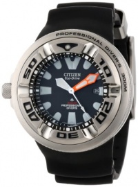 Citizen Men's BJ8050-08E Eco-Drive Professional Diver Black Rubber Strap Watch
