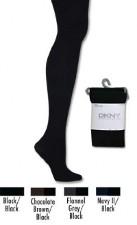 DKNY Opaque Tights 2-Pack (Medium, Flannel Grey/Black) DKNY Opaque Tights 2-Pack (Medium, Flannel Grey/Black)
