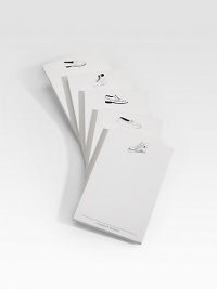 Original Charles Fradin illustrations add a stylish touch to high-quality cotton paper, organized in five pads and housed in a gold-stamped wood box. 5 pads with 40 sheets each High-quality cotton pulp paper Box: 5W X 7¼H X 4D Pad: 4½W X 6¾ Made in USA FOR PERSONALIZATION Select a quantity, then scroll down and click on PERSONALIZE & ADD TO BAG to choose and preview your personalization options. Please allow 3 weeks for delivery. Original Charles Fradin illustrations add a stylish touch to high-quality cotton paper, organized in five pads and housed in a gold-stamped wood box. 5 pads with 40 sheets each High-quality cotton pulp paper Box: 5W X 7¼H X 4D Pad: 4½W X 6¾ Made in USA FOR PERSONALIZATION Select a quantity, then scroll down and click on PERSONALIZE & ADD TO BAG to choose and preview your personalization options. Please allow 3 weeks for delivery.