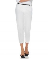 Modernize your wardrobe with these chic Charter Club trousers, rendered in a stretchy fabric blend and featuring gorgeous embroidery at the cuffs. Modernize your wardrobe with these chic Charter Club trousers, rendered in a stretchy fabric blend and featuring gorgeous embroidery at the cuffs.