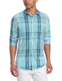 Calvin Klein Jeans Men's Globe Plaid Long Sleeve Woven Calvin Klein Jeans Men's Globe Plaid Long Sleeve Woven