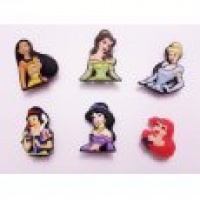 Disney Princess Shoe Charms 6 Pc Set - Jibbitz Croc Style Disney Princess Shoe Charms 6 Pc Set - Jibbitz Croc Style