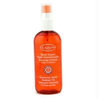 Clarins by Clarins: SUN CARE OIL SPRAY INTENSIVE TANNING FOR BODY/HAIR SPF6--/5.1OZ