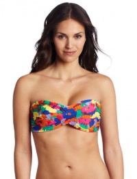 Shoshanna Women's Mediterranean Floral Twist Bandeau Top Shoshanna Women's Mediterranean Floral Twist Bandeau Top