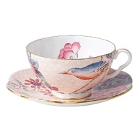 Step into a delightful garden party with Wedgwood's whimsical Cuckoo collection. Inspired by nature, this richly accented tea cup and saucer adds a flourish of color to your table with sophisticated and lively style. Step into a delightful garden party with Wedgwood's whimsical Cuckoo collection. Inspired by nature, this richly accented tea cup and saucer adds a flourish of color to your table with sophisticated and lively style.