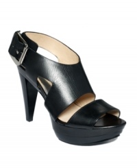 Your go-to sandal to make every look pop. The Carla platforms by MICHAEL Michael Kors feature thick straps with cut-outs in all the right places. Your go-to sandal to make every look pop. The Carla platforms by MICHAEL Michael Kors feature thick straps with cut-outs in all the right places.