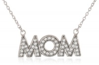 Judith Jack Double Impact Sterling Silver and Marcasite MOM Pendant Necklace, 18 Judith Jack Double Impact Sterling Silver and Marcasite MOM Pendant Necklace, 18
