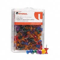 Universal 31312 3/8-Inch Gemstone Color Push Pins (100 per Pack) Universal 31312 3/8-Inch Gemstone Color Push Pins (100 per Pack)