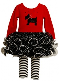 Bonnie Baby-Girls Infant Scotty Dog Applique Tutu Legging Set, Red, 24 Months Bonnie Baby-Girls Infant Scotty Dog Applique Tutu Legging Set, Red, 24 Months