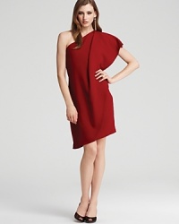 Cut a hyper-modern silhouette in this Mark + James one-shoulder dress. Cut a hyper-modern silhouette in this Mark + James one-shoulder dress.