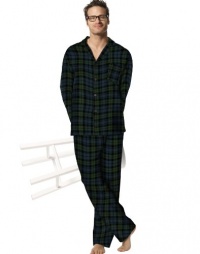 HANES Men's Flannel Pajamas - 21327 - Green/Navy Plaid, 2XL HANES Men's Flannel Pajamas - 21327 - Green/Navy Plaid, 2XL
