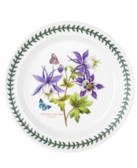 An exotic take on the much-loved Botanic Garden pattern, this dinner plate blooms with lush, tropical florals. Portmeirion's trademark triple-leaf border puts the finishing touch on this new dinnerware classic. An exotic take on the much-loved Botanic Garden pattern, this dinner plate blooms with lush, tropical florals. Portmeirion's trademark triple-leaf border puts the finishing touch on this new dinnerware classic.