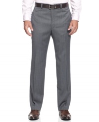 Lighten up. These gray wool pants from Lauren by Ralph Lauren are a smoky alternative to the usual blacks and blues. Lighten up. These gray wool pants from Lauren by Ralph Lauren are a smoky alternative to the usual blacks and blues.