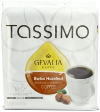 Gevalia Swiss Hazelnut Coffee (Medium), 16-Count T-Discs for Tassimo Coffeemakers (Pack of 2) Gevalia Swiss Hazelnut Coffee (Medium), 16-Count T-Discs for Tassimo Coffeemakers (Pack of 2)