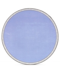Elaborate scrolling vines contrast soft pewter and a regal blue in the Sapphire Plume accent plate from Marchesa by Lenox. Lavish platinum trim completes a pattern that's destined for memorable meals. Elaborate scrolling vines contrast soft pewter and a regal blue in the Sapphire Plume accent plate from Marchesa by Lenox. Lavish platinum trim completes a pattern that's destined for memorable meals.