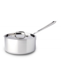 All-Clad's high-performance saucepan is constructed with a durable stainless steel interior, a pure aluminum core and a hand-polished mirror-finished exterior. An essential piece for simmering sauces, boiling noodles, warming leftovers and more. Lifetime warranty. All-Clad's high-performance saucepan is constructed with a durable stainless steel interior, a pure aluminum core and a hand-polished mirror-finished exterior. An essential piece for simmering sauces, boiling noodles, warming leftovers and more. Lifetime warranty.