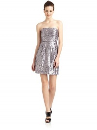 THE LOOKAllover sequin constructionStructured bodiceBack zip with hook-and-eye closureTHE FITAbout 26 from top to hemTHE MATERIALPolyesterFully linedCARE & ORIGINDry cleanImportedModel shown is 5'10 (177cm) wearing US size 4. THE LOOKAllover sequin constructionStructured bodiceBack zip with hook-and-eye closureTHE FITAbout 26 from top to hemTHE MATERIALPolyesterFully linedCARE & ORIGINDry cleanImportedModel shown is 5'10 (177cm) wearing US size 4.