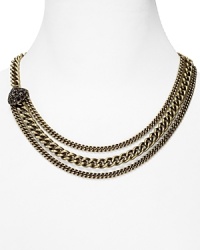A mythological nod to the ocean, this Giles & Brother necklace makes a neo-natical statement with an all around of brass shells, encrusted with rhinestones. A mythological nod to the ocean, this Giles & Brother necklace makes a neo-natical statement with an all around of brass shells, encrusted with rhinestones.