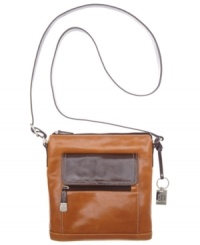 Crafted from two-tone glazed leather, this chic bag brings together heritage chic and the trendy crossbody shape for a look you can take anywhere. Crafted from two-tone glazed leather, this chic bag brings together heritage chic and the trendy crossbody shape for a look you can take anywhere.