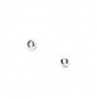 Solid 14k White 2mm Polished Ball Post Stud Earrings - JewelryWeb Solid 14k White 2mm Polished Ball Post Stud Earrings - JewelryWeb